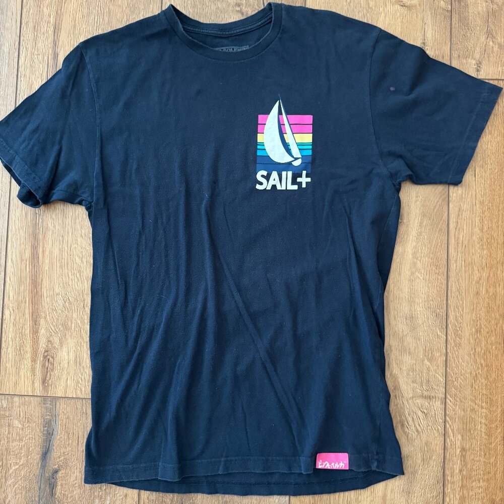 PINK DOLPHIN SAIL Navy Men’s Tee -Shirt LG
